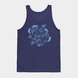 Folk flowers floral art print Flowers abstract art Tank Top